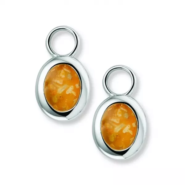 See You Gedenksieraden - Zilveren ovale ooraanhangers - 309-SE