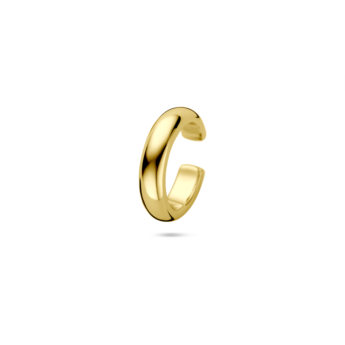 Verguld geel op 925 zilveren ear cuff met een afmeting van 14.5x3.5mm. Geen garantie op plating.