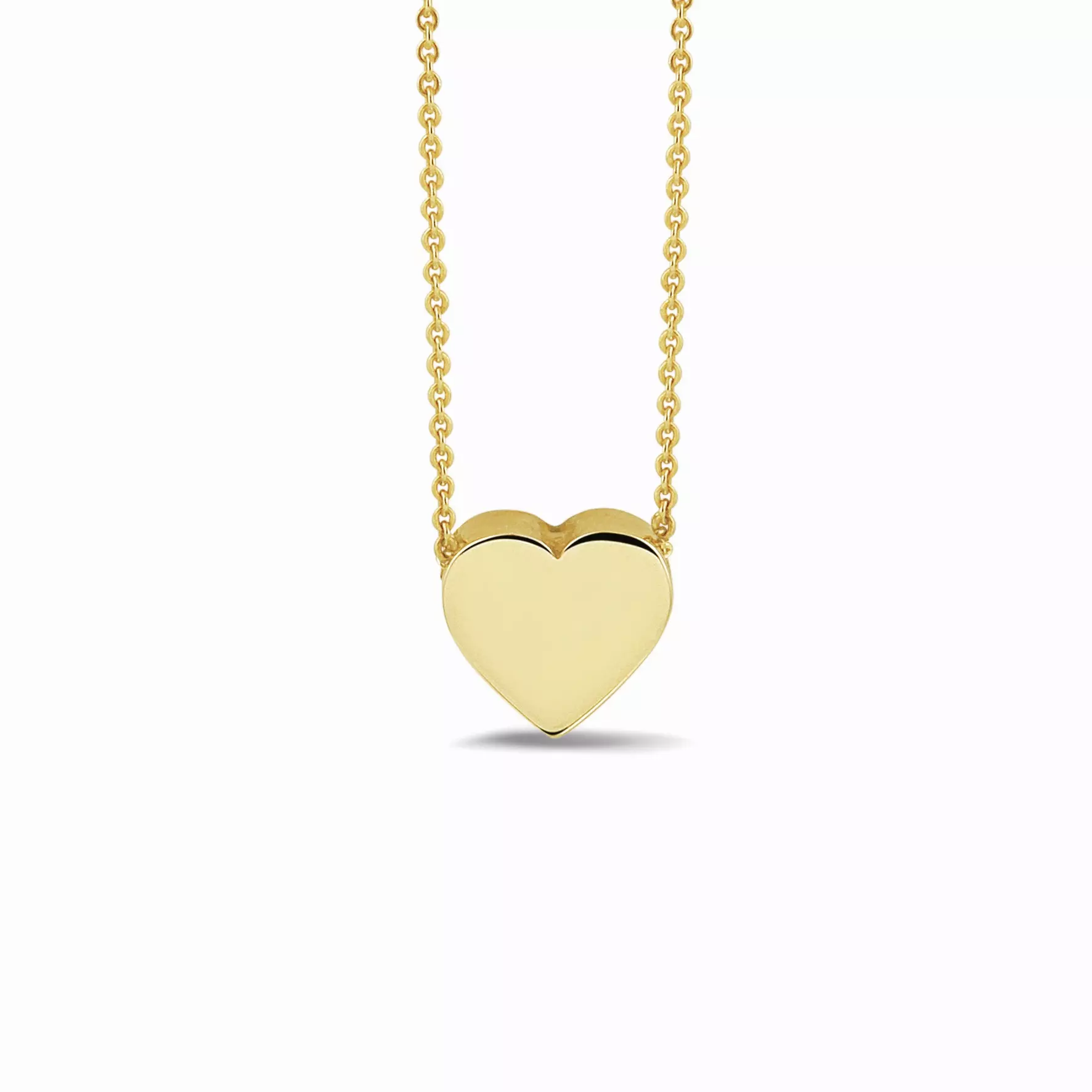 See You Gedenksieraden - 14kt Geelgouden collier met hartje, As-sieraad, 42/45cm - 701Y14 