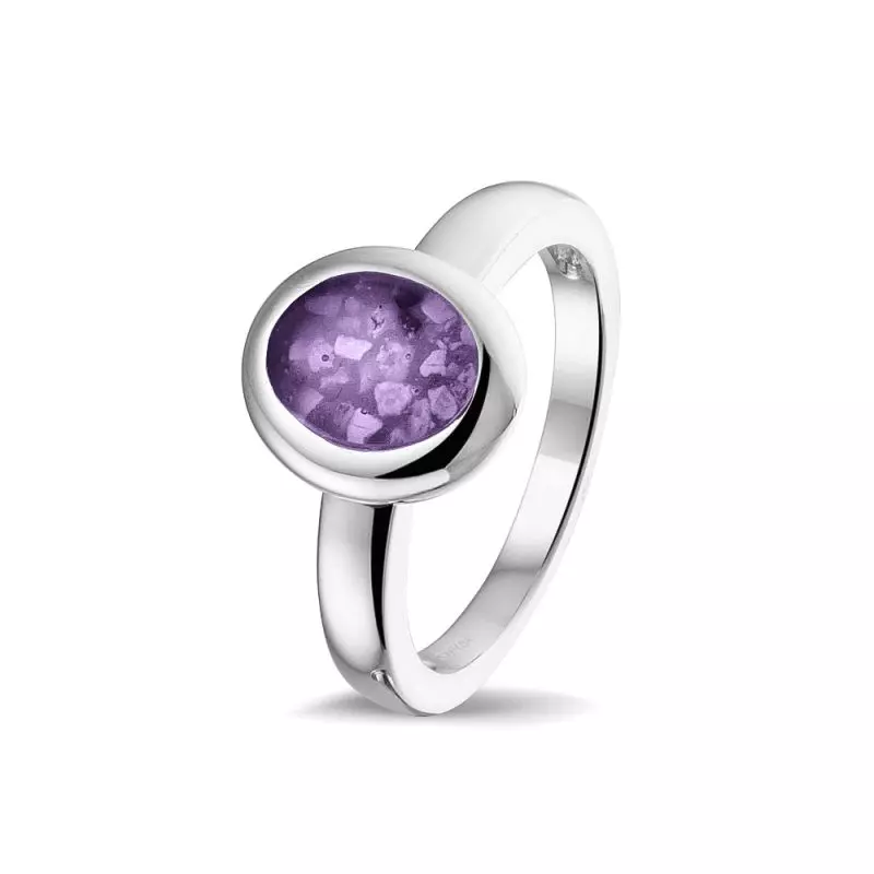 See You Gedenksieraden - Zilveren damesring Ovaal, as-sieraad - RG-034-56