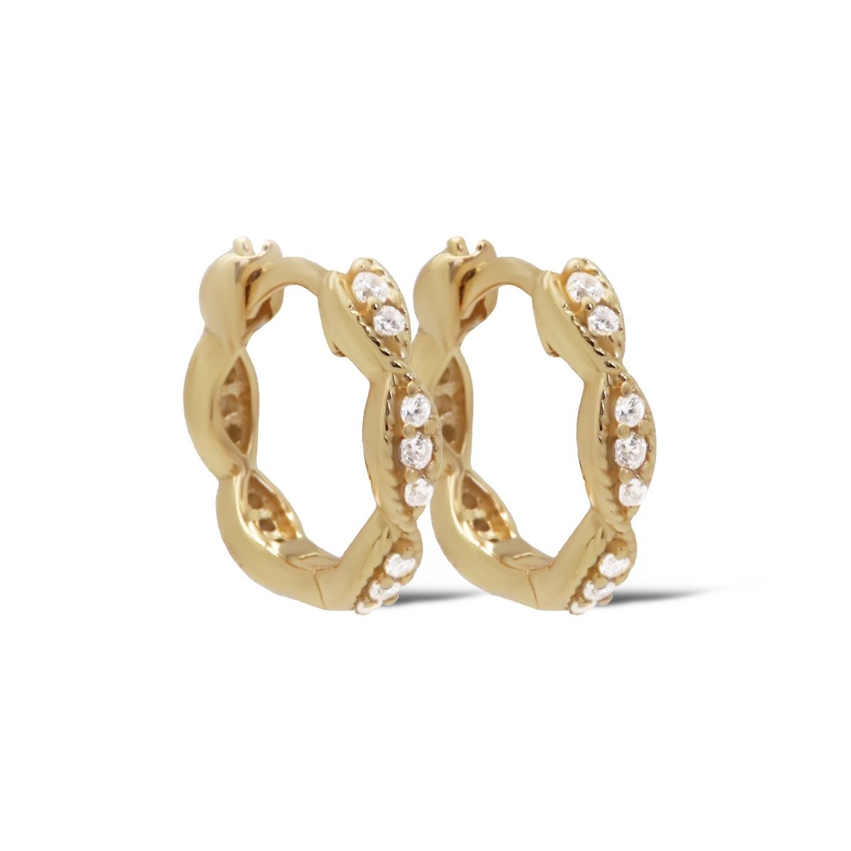 Dit zijn onze Oorringen GEAL Braid 16MM. De oorbellen zijn verkrijgbaar in 925 sterling zilver of met een 14K gouden plating.