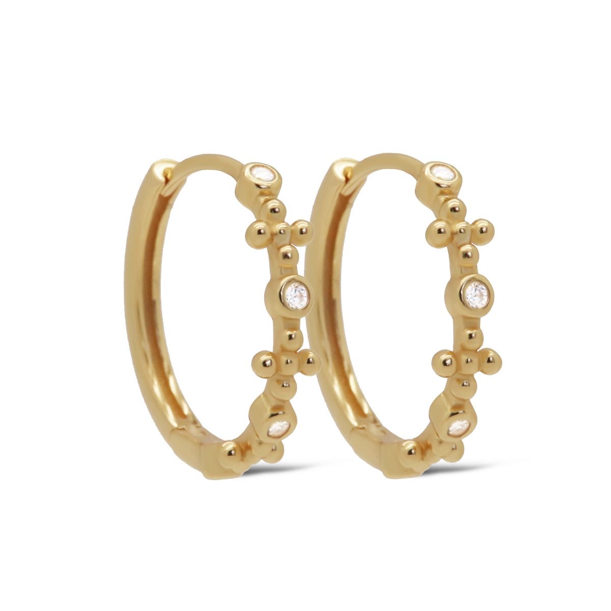 Karma Hinged Hoops DILLY 18MM Goldplated