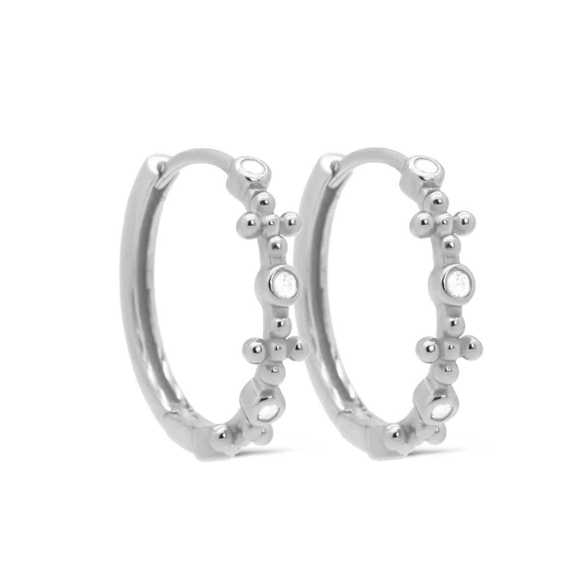 Karma Hinged Hoops DILLY 18MM Silver