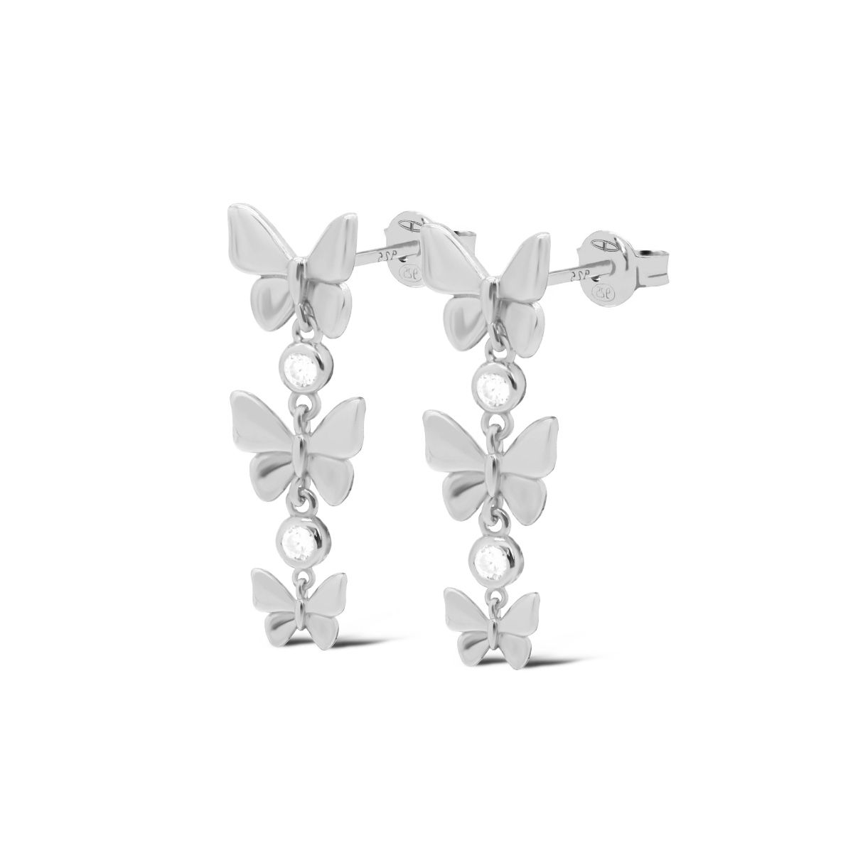 Dit zijn onze FONE Butterfly Oorstekers. De oorbellen zijn verkrijgbaar in 925 sterling zilver of met een 14K gouden plating