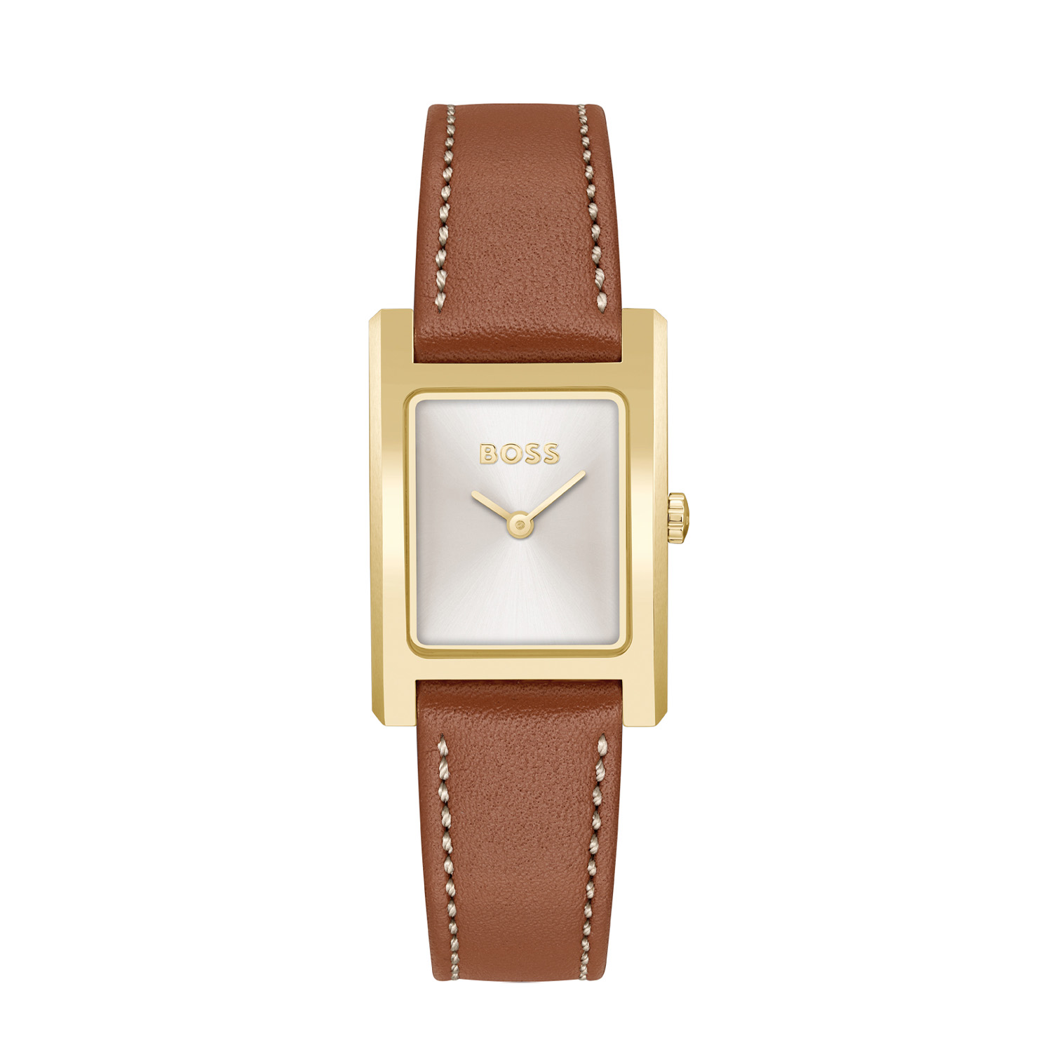 BOSS HB1502741 LUCY Dameshorloge 22x24,5mm 
Dit BOSS horloge uit de LUCY serie met artikelnr: HB1502741 heeft een chique look. Zeer geschikt voor de moderne stijlvolle vrouw van nu. Het goudkleurige dameshorloge valt op door zijn stalen rechthoekige horlogekast met een zilverwitte wijzerplaat met minimalistische wijzers. Aan de kast zit een bruine gladde leren band met gespsluiting. De kast van het horloge heeft een afmeting van 22x24,5mm met mineraalglas en is 3ATM. 

HET MERK:
HUGO BOSS is afgestemd op levensstijlen waar het gaat om kwaliteit en precisie. Het wereldwijde fashionlabel is verdeeld in twee merken: BOSS en HUGO. Het merk BOSS biedt geavanceerde, moderne horloges gericht op kwaliteit en design om een onberispelijke look te creëren – of het nu zakelijk, casual of sportief is. De horloge collectie van BOSS is perfect afgestemd op levensstijlen waar het gaat om kwaliteit en precisie. BOSS is op maat gemaakt in een onberispelijke stijl.

Blijf stijlvol bij de tijd. Voor de BOSS-vrouw is stijl het handelsmerk en draait alles om
details. Breng uw look naar een hoger niveau met onze nieuwe en kenmerkende horlogecollectie.

SPECIFICATIES:
- Mineraalglas
- Rechthoekige kastvorm
- Goudkleurige horlogekast
- Zilverwitte wijzerplaat
- Bruine leren band
