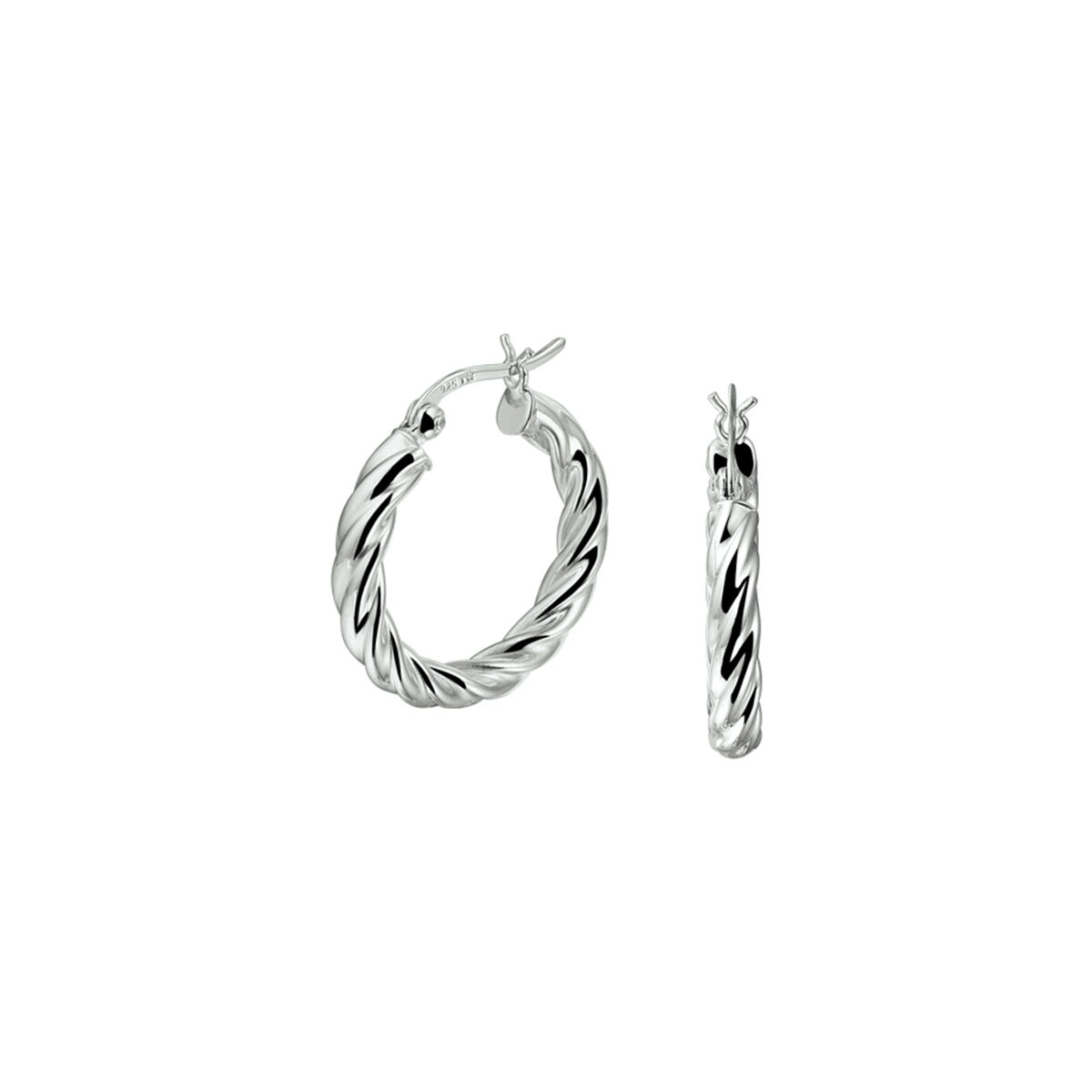 De ZILVER OORSIERADEN zijn gedraaide, zilveren creolen. Deze glanzende juwelen zijn perfect voor dagelijks gebruik of speciale gelegenheden. Combineer met andere zilveren accessoires voor een stijlvolle look.