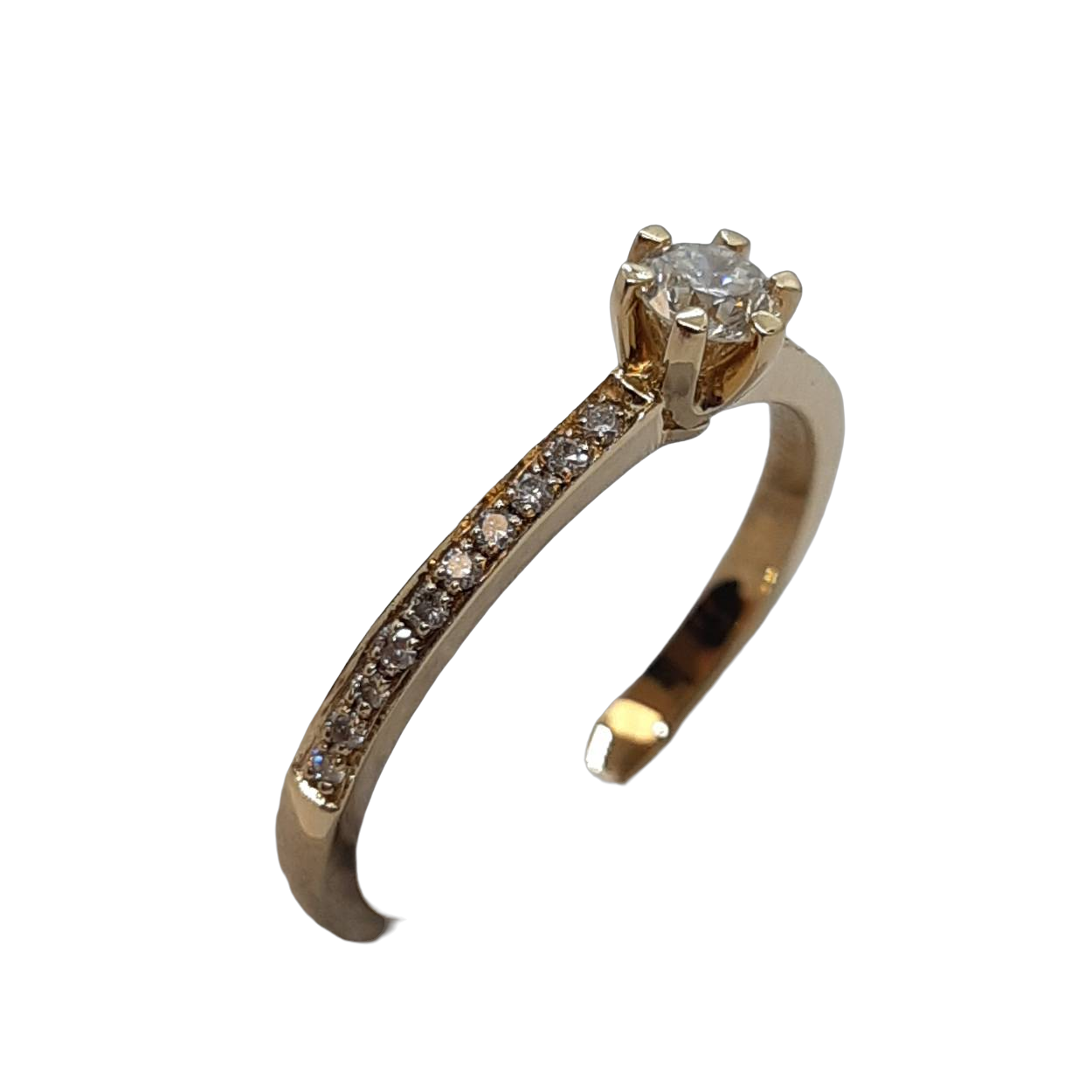 De BREA-0002860 ring is een verfijnd sieraad met 21 rondgeslepen diamanten van SI1 puurheid en F-kleur, gezet in 14-karaats goud. Het glanzende ontwerp en de fijne afwerking maken het een uitstekende keuze voor zowel dagelijkse als speciale gelegenheden. Draag het alleen voor een subtiele elegantie of in combinatie met andere sieraden voor een opvallende look. Ringmaat: 54.