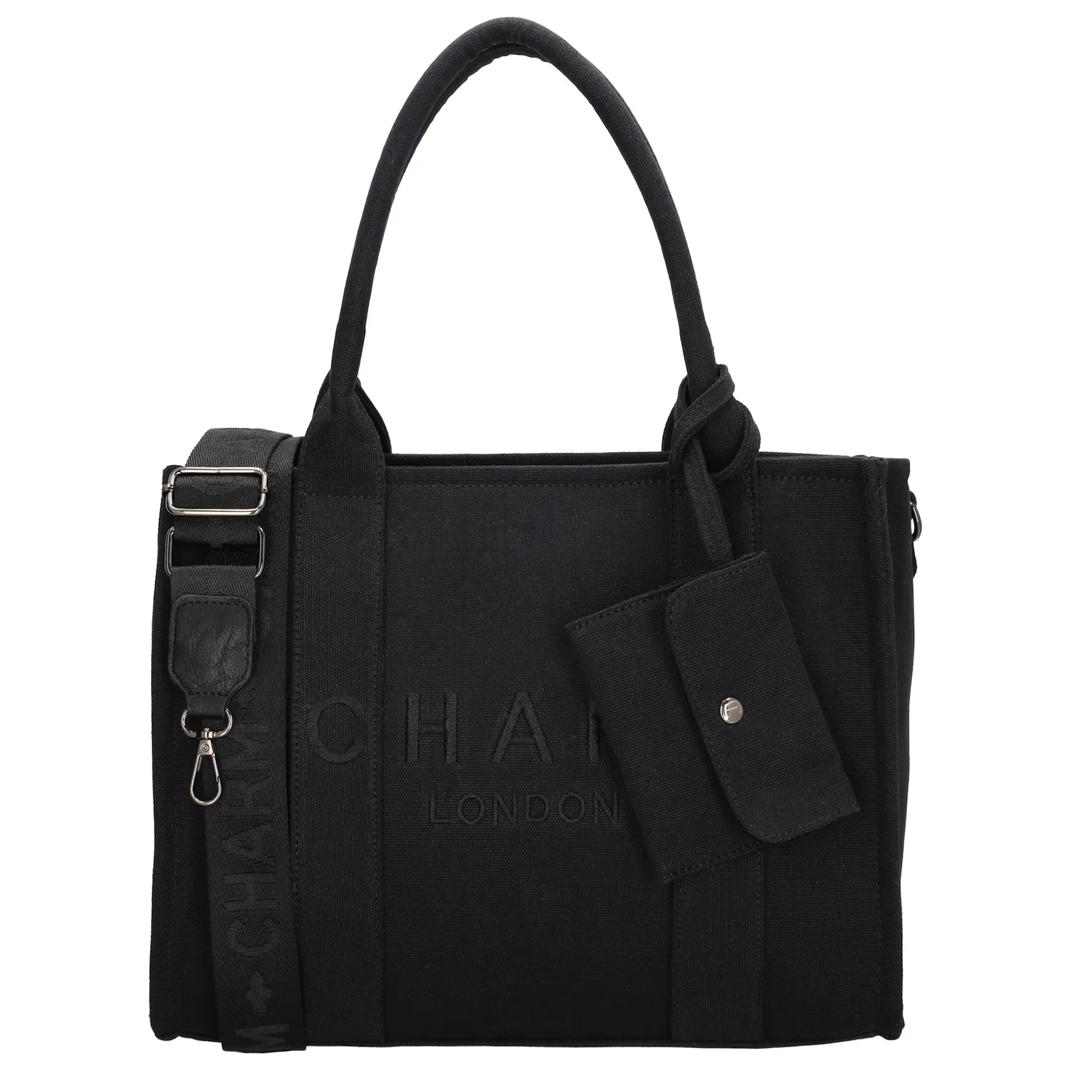 De Charm London Bond Shopper is een elegante en functionele tas, perfect voor dagelijks gebruik. Dankzij het compacte formaat neem je hem gemakkelijk overal mee naartoe. De verstelbare en afneembare schouderband zorgt ervoor dat je de tas op verschillende manieren kunt dragen.

De tas heeft een overzichtelijke indeling met een ritsvak en twee insteekvakken aan de binnenkant, zodat je essentials altijd goed georganiseerd blijven. Aan de achterkant bevindt zich een extra ritsvak, handig voor spullen die je snel bij de hand wilt hebben. De tas sluit veilig af met een rits, zodat je spullen goed opgeborgen blijven.

Kenmerken:

Compact en praktisch design
Verstelbare en afneembare schouderband
Afsluitbaar met rits
Binnenvak met rits en twee insteekvakken
Achterritsvak voor extra opbergruimte