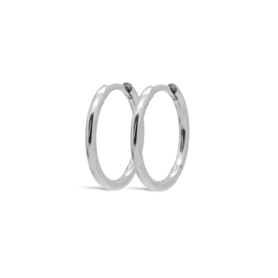 Karma Plain Hinged Hoops HELY 16MM Silver