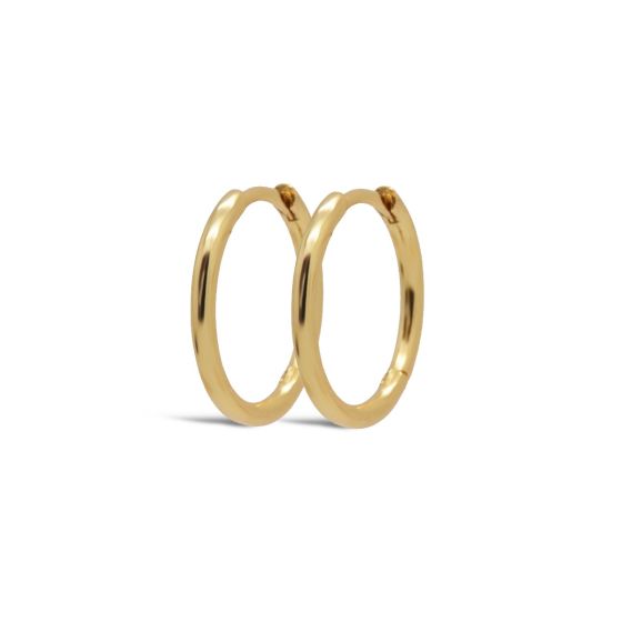 Karma Plain Hinged Hoops HELY 16MM Silver