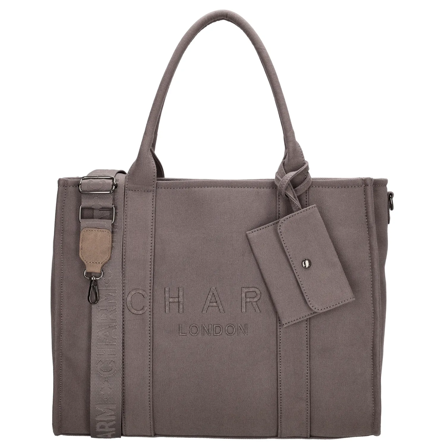 De Charm London Shopper is de perfecte combinatie van elegantie en praktisch gebruik. Met zijn ruime ontwerp en slimme indeling is deze tas ideaal voor werk, studie of dagelijks gebruik. Dankzij de lange handvatten draag je de tas comfortabel over je schouder, en de verstelbare en afneembare schouderband biedt extra flexibiliteit.

Binnenin bevindt zich een gewatteerd laptopvak geschikt voor een 15,6 inch laptop, een klein ritsvakje en een telefoonvak, zodat je jouw essentials overzichtelijk kunt opbergen. De tas sluit veilig af met een rits, zodat je spullen goed beschermd blijven. Aan de achterkant is er een extra ritsvak, handig voor items die je snel bij de hand wilt hebben.

Kenmerken:

Laptopvak voor 15,6 inch
Verstelbare en afneembare schouderband
Afsluitbaar met rits
Binnenvak met rits en een telefoonvak
Achterritsvak voor extra opbergruimte