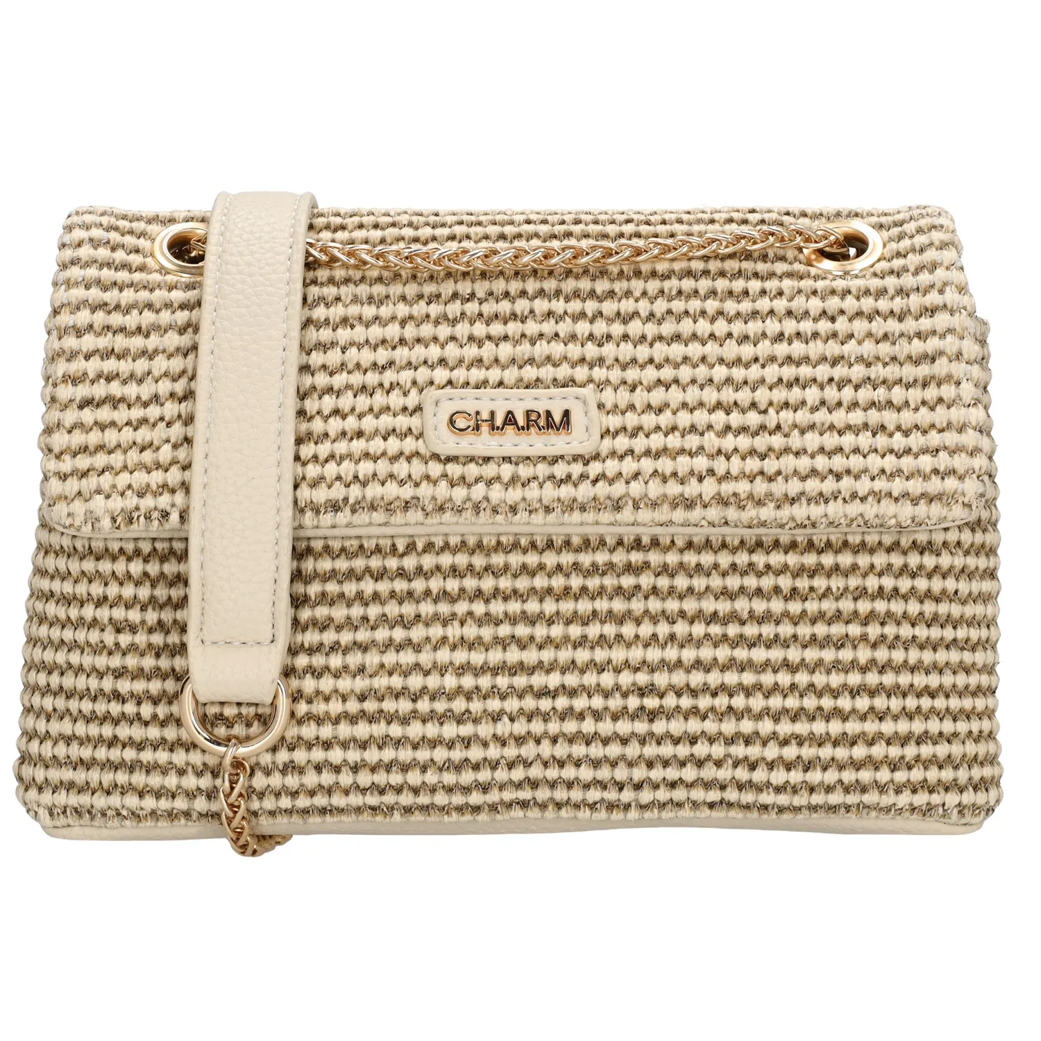 De Charm London Paris Crossbodytas is een elegant en trendy accessoire met een zomerse riet-look. Dankzij het compacte ontwerp met twee vakken berg je je essentials overzichtelijk op. De tas is afgewerkt met een luxe gouden ketting, die je op twee hoogtes kunt dragen, zodat je eenvoudig wisselt tussen een schouder- of crossbodystijl.

Perfect voor een dagje uit, een avondje uit of als stijlvolle toevoeging aan je dagelijkse look!

Kenmerken:

Crossbodytas met riet-look
Twee aparte vakken voor optimale organisatie
Luxe gouden ketting, draagbaar op twee hoogtes
Compact en stijlvol ontwerp