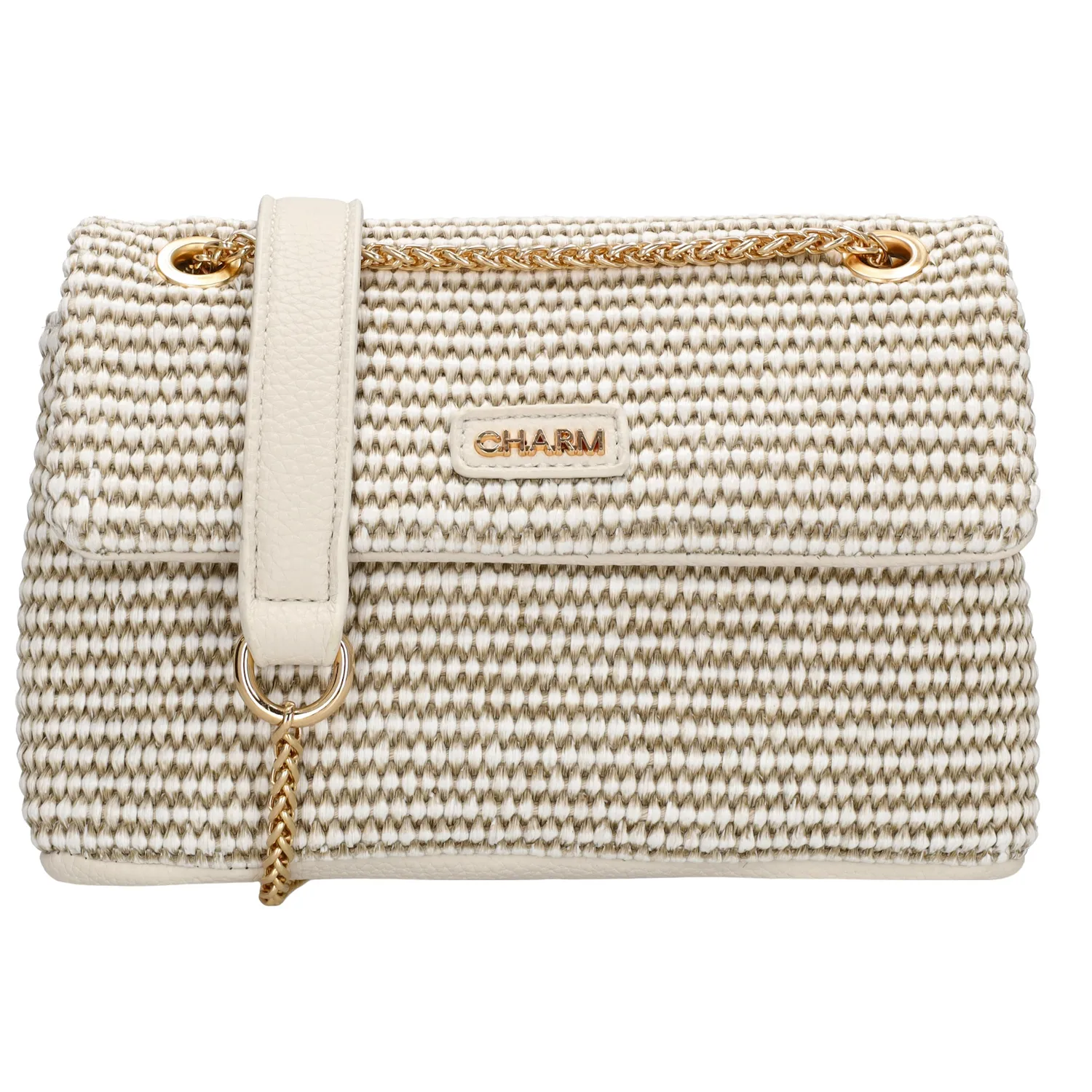 De Charm London Paris Crossbodytas is een elegant en trendy accessoire met een zomerse riet-look. Dankzij het compacte ontwerp met twee vakken berg je je essentials overzichtelijk op. De tas is afgewerkt met een luxe gouden ketting, die je op twee hoogtes kunt dragen, zodat je eenvoudig wisselt tussen een schouder- of crossbodystijl.

Perfect voor een dagje uit, een avondje uit of als stijlvolle toevoeging aan je dagelijkse look!

Kenmerken:

Crossbodytas met riet-look
Twee aparte vakken voor optimale organisatie
Luxe gouden ketting, draagbaar op twee hoogtes
Compact en stijlvol ontwerp