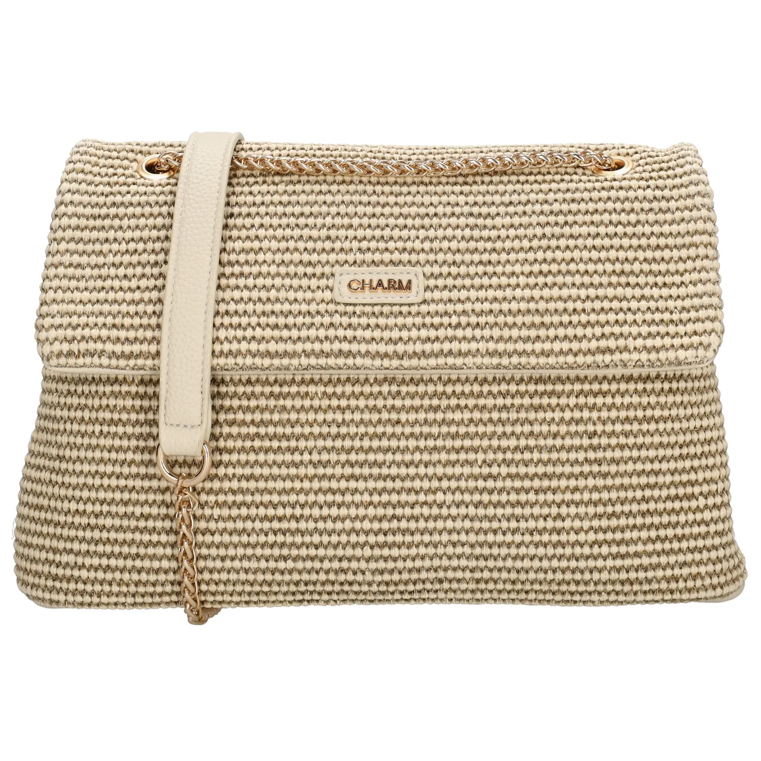De Charm London Paris Crossbodytas is een elegante en veelzijdige tas met een zomerse riet-look. Dankzij de twee aparte vakken houd je je essentials netjes georganiseerd en binnen handbereik. De goudkleurige ketting is op twee manieren te dragen, waardoor je eenvoudig kunt wisselen tussen een schouder- en crossbody-stijl.

Voor extra functionaliteit heeft de tas een handig achterritsvak en een telefoonvak aan de binnenkant, ideaal om je belangrijkste spullen veilig op te bergen. Een perfecte tas voor een zomerse dag, een avondje uit of als stijlvolle alledaagse accessoire!

Kenmerken:


Crossbodytas met stijlvolle riet-look
Twee aparte vakken voor optimale organisatie
Goudkleurige ketting, draagbaar op twee manieren
Achterritsvak voor extra opbergruimte
Telefoonvak aan de binnenkant