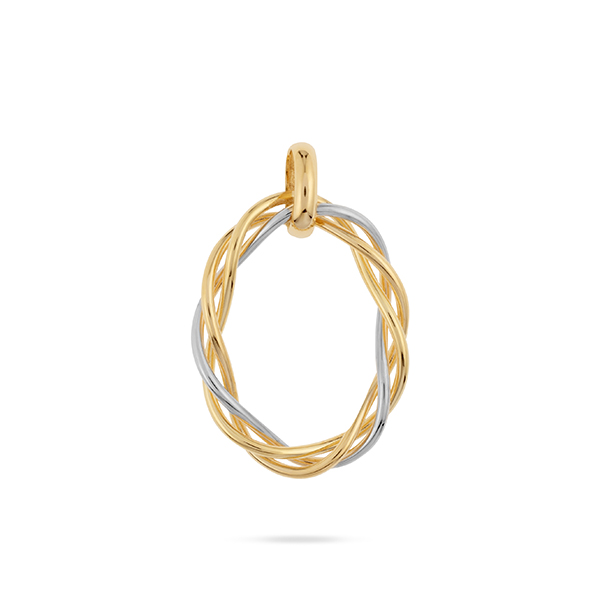 Dit is een hanger van het merk Swing Jewels. De kleur van het sieraad is wit en geelgoud.