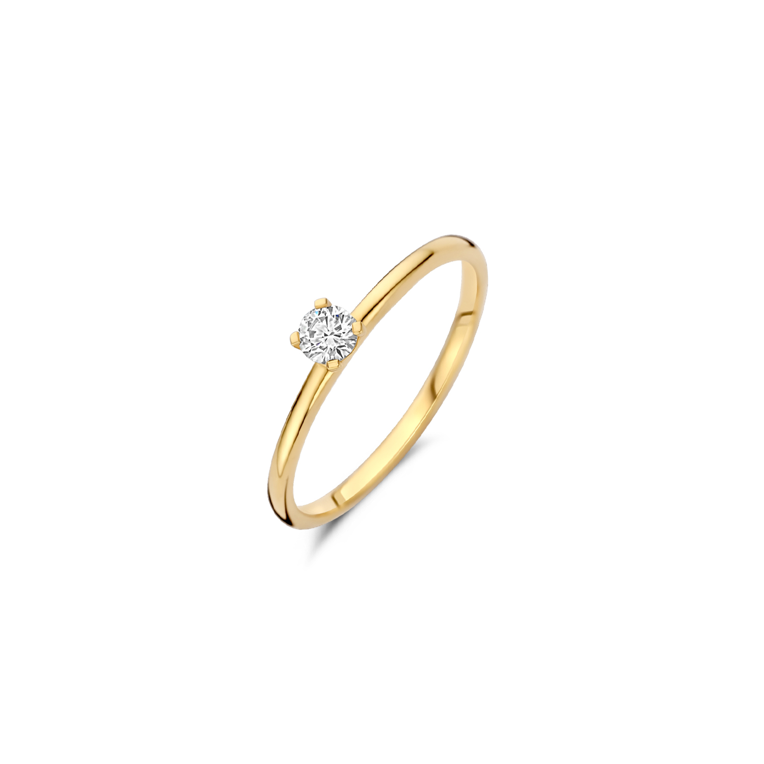 Blush Lab Diamaonds - Geelgouden ring bezet met 1 briljant geslepen labgrown diamant - LG1027Y/54