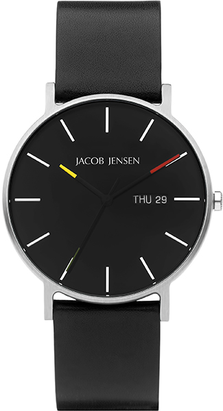 Dit Jacob Jensen Timeless Nordic horloge is gemaakt voor heren die houden stijlvol design. Het herenhorloge heeft een geheel nieuw Scandinavisch design, volledig titanium horlogekast, datumaanduiding, een diameter van 40 mm en een vegan leather horlogeband met een krasbestendig saffierglas.