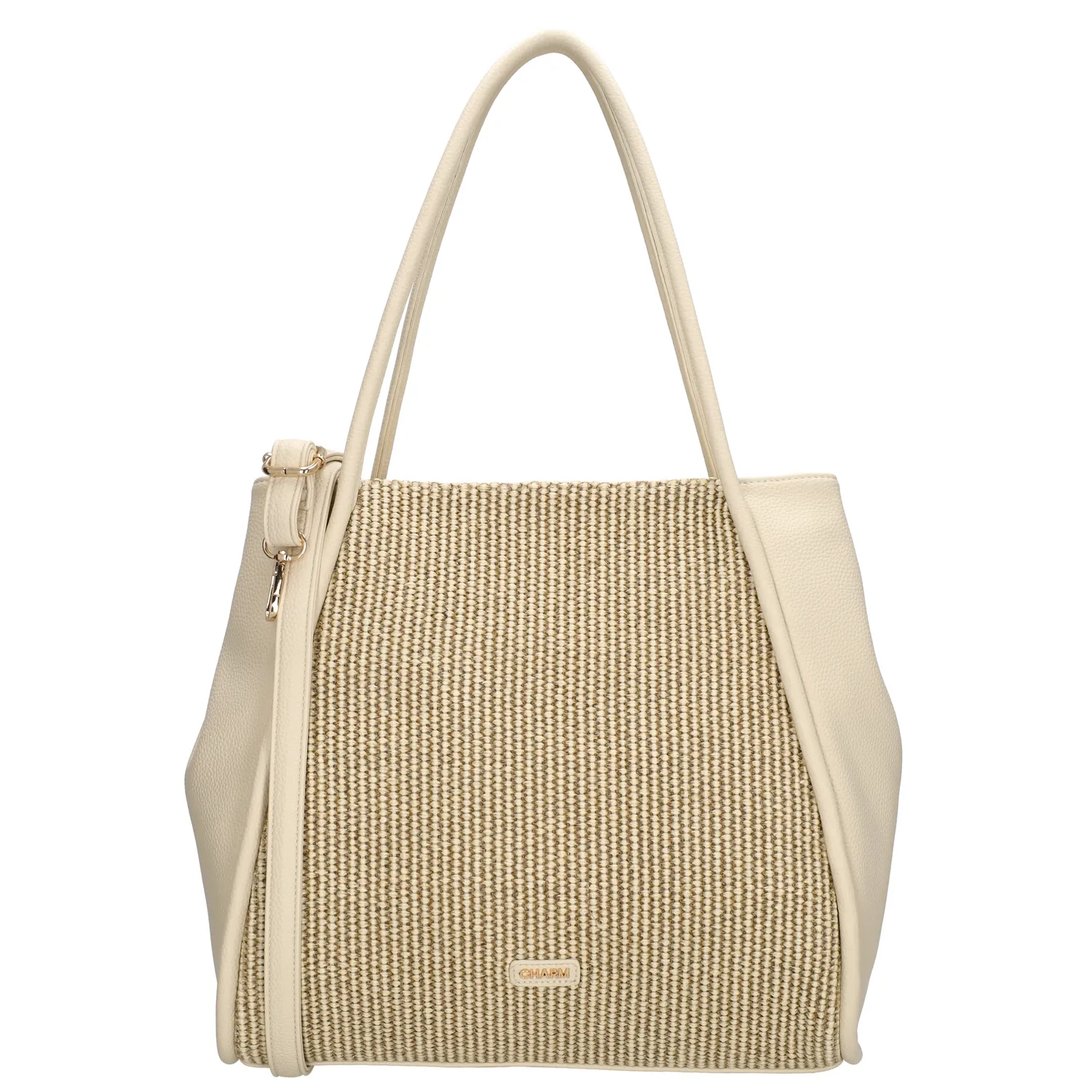 De Charm London Paris Shopper combineert een trendy riet-look met praktische functionaliteit, ideaal voor dagelijks gebruik. Het ruime hoofdvak is opgedeeld in twee vakken, waardoor je jouw essentials overzichtelijk kunt opbergen. Binnenin beschikt de tas over twee insteekvakken en een ritsvak voor extra opbergruimte.

Voor nog meer gemak is er aan de achterkant een extra ritsvak, perfect voor spullen die je snel bij de hand wilt hebben. De verstelbare en afneembare schouderband zorgt ervoor dat je de tas op verschillende manieren kunt dragen, als shopper of crossbody.

Kenmerken:

Shopper met stijlvolle riet-look
Verstelbare en afneembare schouderband
Hoofdvak opgedeeld in twee vakken
Twee insteekvakken en een ritsvak binnenin
Extra ritsvak aan de achterkant