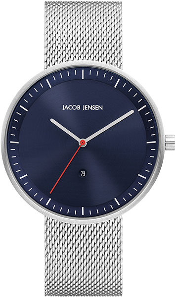 Dit Jacob Jensen herenhorloge is gemaakt van edelstaal en heeft een prachtige band van edelstaal (Milanees). Dit horloge is voorzien van een quartz uurwerk waarop de tijd analoog kan worden afgelezen. De Jacob Jensen Strata 279 heeft een wijzerplaat in de kleur blauw en de diameter met een afmeting van 41 mm. is perfect voor dit horloge. Het horloge is 3 ATM (handen wassen) waterbestendig.