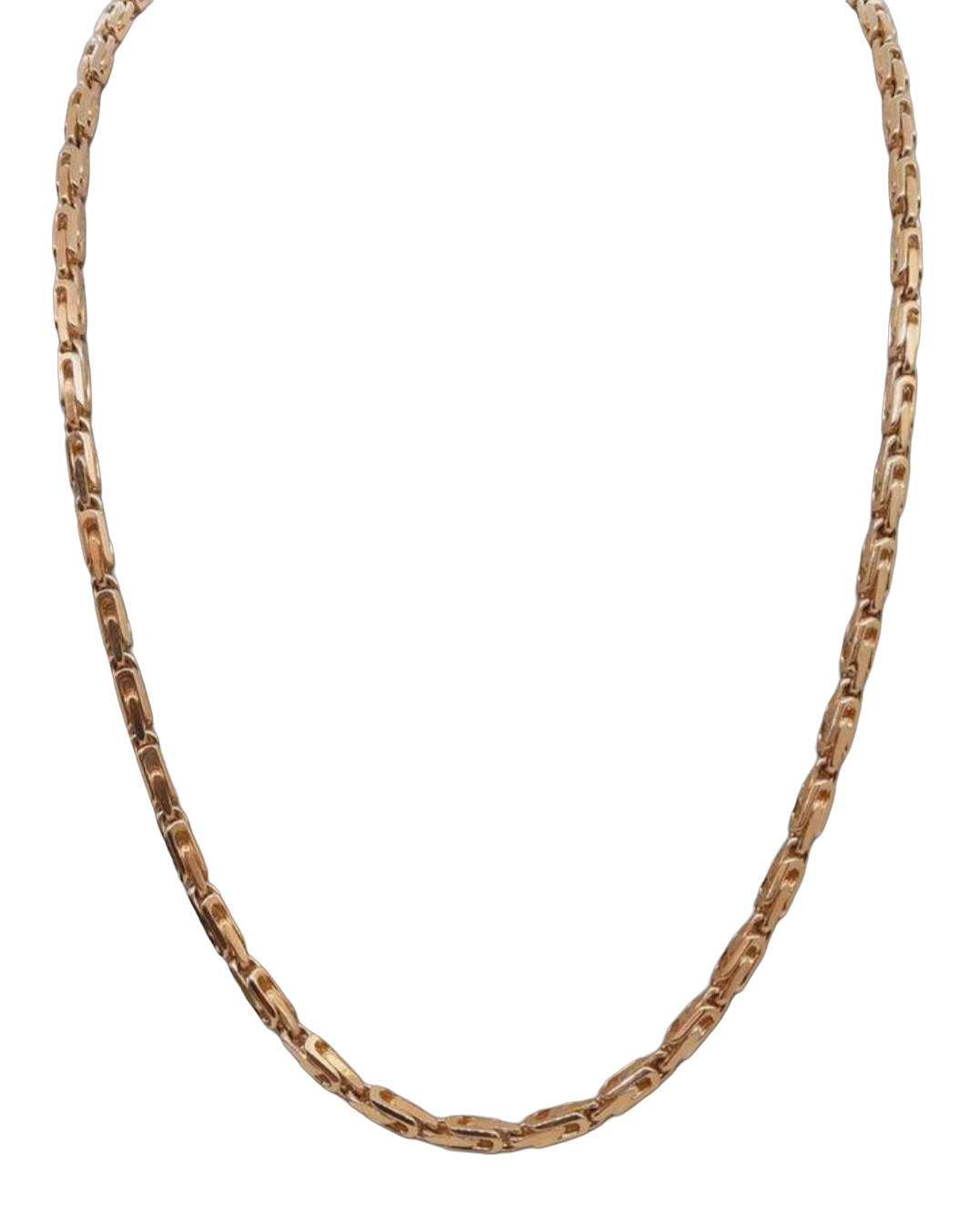 De gouden heren ketting model 000131 is een stijlvolle accessoire van 14-karaats goud, met een breedte van 3,8 mm en een gewicht van 54,66 gram. Nikkelvrij en met een doorsnede van 65 mm, is het ideaal voor dagelijks gebruik. Draag het als een opvallend mode-statement op een casual of formeel outfit.