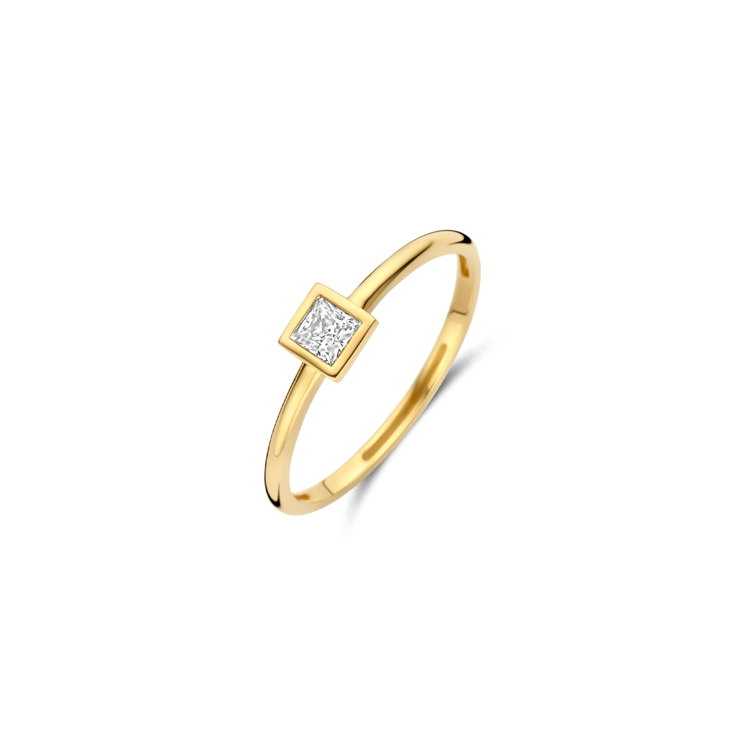Blush - 14kt geelgouden damesring bezet met zirconia - 1274YZI/54