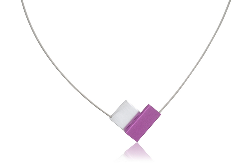 Collier aluminium purple