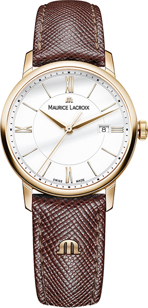 t: dames
Model: EL1094-PVP01-111-1

Voordelen
- band echt leer bruin
- wijzerplaat zilver met gouden streepjes
- glas is zeer krasvast
- datum
- spat waterdicht: handenwassen, regen
- quartz
- maat kast 30mm (breedte) 7mm (dikte)





