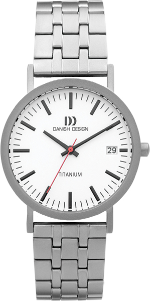 Dit herenhorloge is van het merk Danish Design. Het is een analoog horloge met een band gemaakt van titanium.De diameter van de kast is35 mm.
De verdere specificaties van het horloge zijn als volgt:
Glassoort: mineraal
Bandbreedte (mm): 18
Kastmateriaal: titanium
Waterdichtheid: 3 ATM
Techniek: quartz
Kastkleur: zilver
Kastvorm: rond
Wijzerplaatkleur: wit
Index: streepjes
Bandkleur: zilver
Sluiting: vouwsluiting