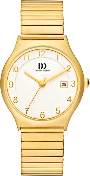 Danish Design IV06Q985 horloge beschikt over een quartz uurwerk en een leren band. De kast van dit dameshorloge is goudkleurig. 2 jaar garantie op het uurwerk.