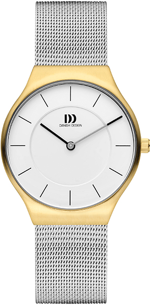 Dit Danish Design horloge heeft een goud gecoate roestvrijstalen kast met een diameter van 34mm en is voorzien van een metalen band. In de kast bevindt zich een kwaliteitsuurwerk en is afgewerkt met mineraalglas.

Het horloge is 3ATM. Dit betekent dat het horloge spatwaterdicht is. Verder wordt het horloge geleverd met 2 jaar wereldwijde garantie.