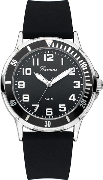 Dit is een horloge van het merk Garonne gemaakt voor jongens.
De specificaties zijn als volgt:
Kastmaat: 34,5 mm
Kastdikte: 8,8 mm
Bandlengte: 185
Bandbreedte: 18
Waterdichtheid: 5 ATM / 50 Meter / 165 Feet