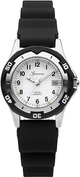 Dit jongenshorloge is van het merk Garonne. Het is een analoog horloge met een band gemaakt van rubber. De diameter van de kast is 32 mm.
De verdere specificaties van het horloge zijn als volgt:
Glassoort: mineraal
Bandbreedte (mm): 16
Kastmateriaal: metaal
Waterdichtheid: 10 ATM
Techniek: quartz
Kastkleur: zilver
Kastvorm: rond
Wijzerplaatkleur: wit
Index: cijfers
Bandkleur: zwart
Sluiting: gesp