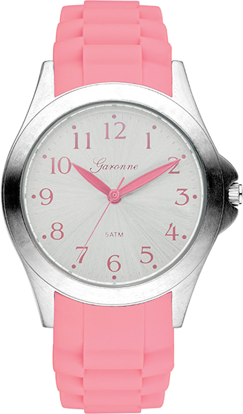 Dit is een horloge van het merk Garonne gemaakt voor meisjes.
De specificaties zijn als volgt:
Kastmaat: 34 mm
Kastdikte: 9,4 mm
Bandlengte: 245
Bandbreedte: 17
Waterdichtheid: 5 ATM / 50 Meter / 165 Feet