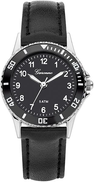 Dit is een horloge van het merk Garonne gemaakt voor dames en heren.
De specificaties zijn als volgt:
Kastmaat: 27 mm
Kastdikte: 8,1 mm
Bandlengte: 170
Bandbreedte: 14
Waterdichtheid: 5 ATM / 50 Meter / 165 Feet
