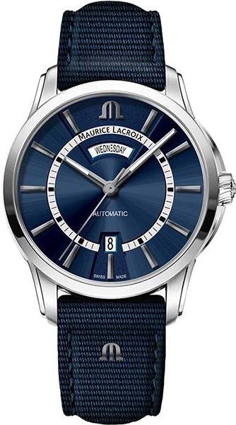 Dit is een herenhorloge van het merk Maurice Lacroix. Automaat met dag en datum aanduiding.

De specificaties zijn als volgt:
Kastmaat: 41 mm
Waterdichtheid: 10 ATM / 100 Meter / 330 Feet
Dit horloge heeft de volgende functies/eigenschappen:
Datumaanduiding
Dagaanduiding