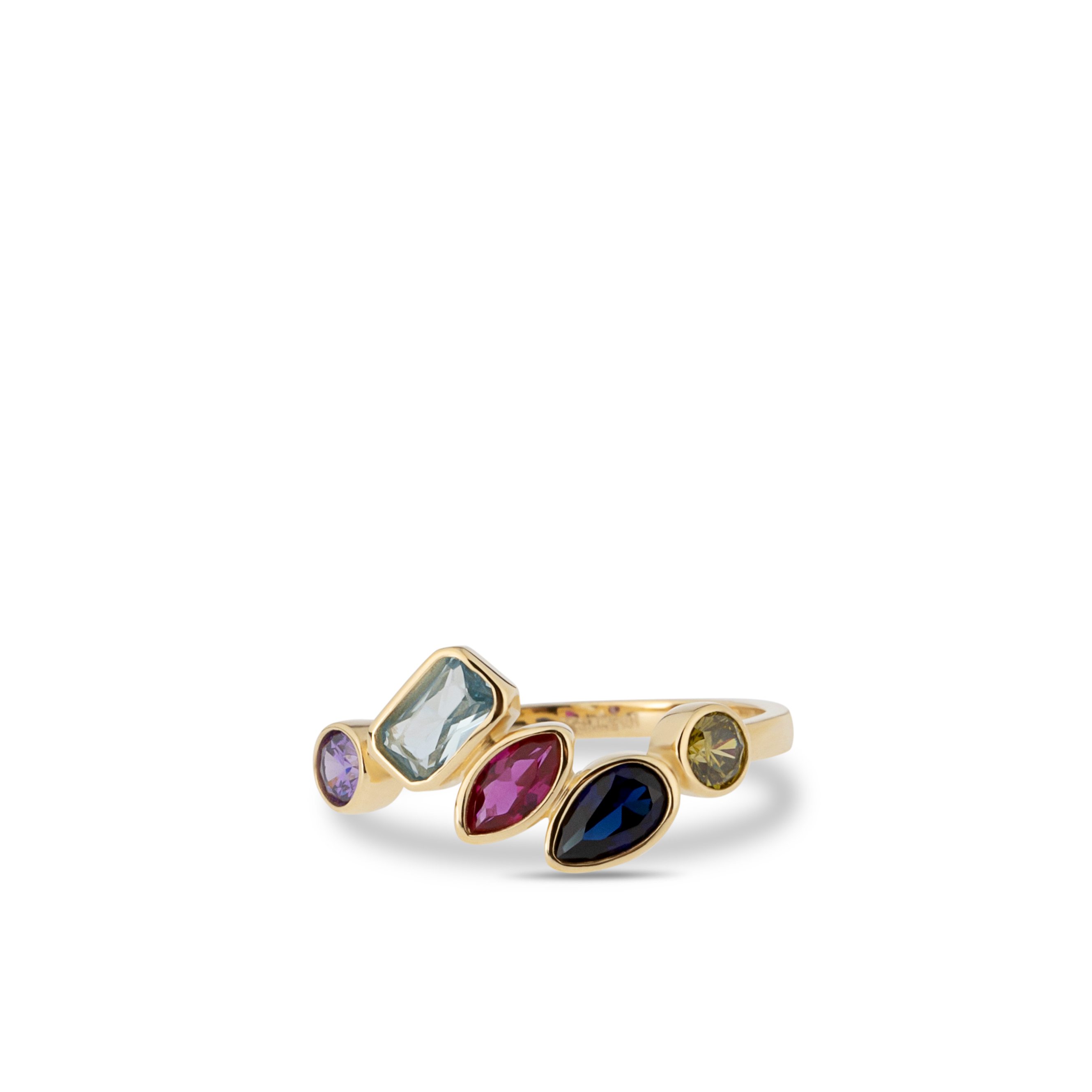 Deze ring is van het merk Swing Jewels. Het is een damessieraad gemaakt van goud, 14 karaat, (legering: 0.585). De ring is geelgoud van kleur.
De verdere specificaties van de ring zijn als volgt:
Breedte (mm): 17.7
Lengte (mm): 54
Hoogte (mm): 7