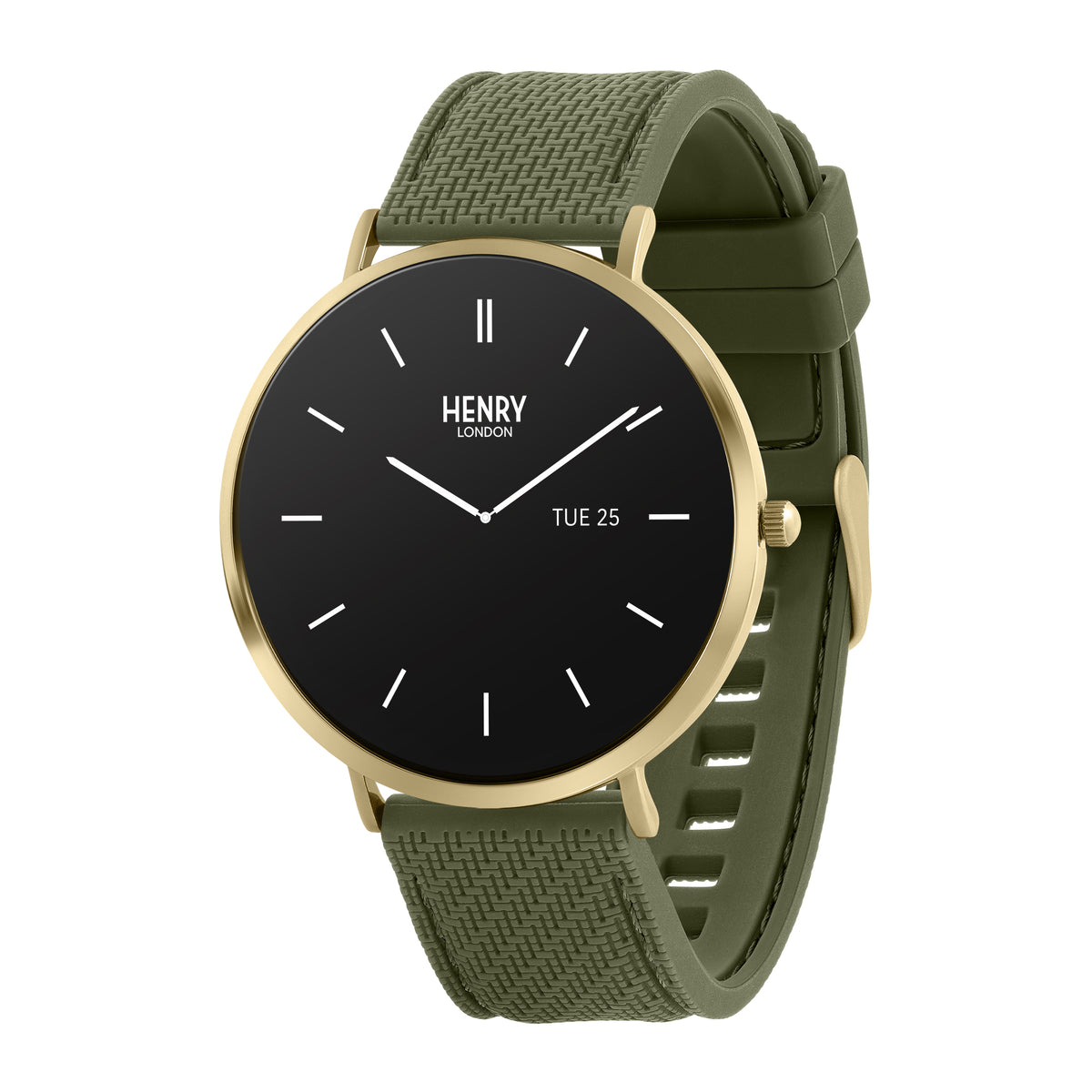 De HLS65 is een stijlvolle polshorloge met een groene horlogeband van 20 mm breed. Gemaakt van metaal, zonder datumaanduiding, maar met opvallende studs op de band. Ideaal om te dragen bij casual of sportieve outfits. Combineer hem met groene of neutrale tinten voor een opvallende look. Perfect voor dagelijks gebruik.