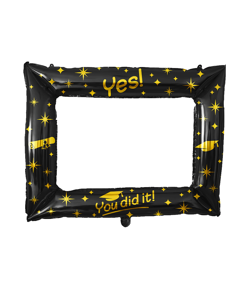 Met Photo frame - You did it! maak je een feestje nog leuker! Dit photo frame is namelijk een uniek attribuut om op een speciale gelegenheid extra leuke foto's te maken. De afmeting is 85 x 66cm.