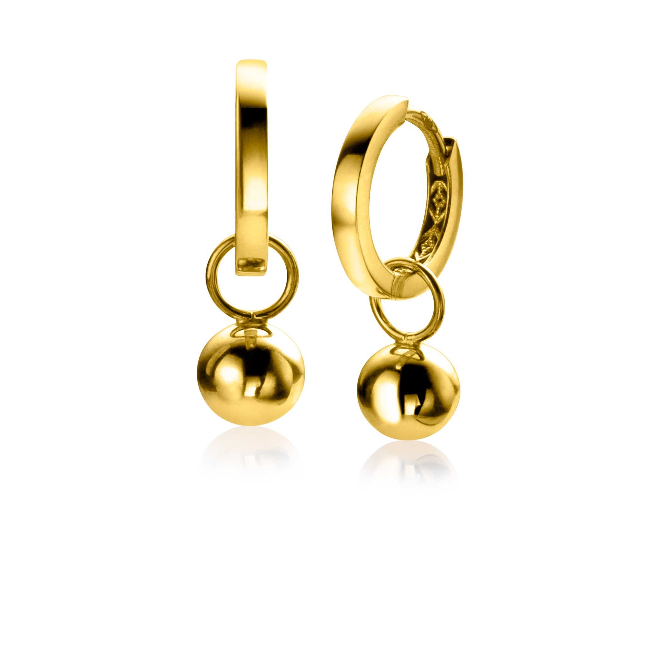 ZINZI Gold 14 karaat gouden oorbedels met 6mm gladde ronde bollen. Hang deze oorbedels sierlijk aan je gouden ZINZI oorringen. De oorringen zijn niet bij de prijs inbegrepen. Vervaardigd van geheel 14 karaat goud (585).