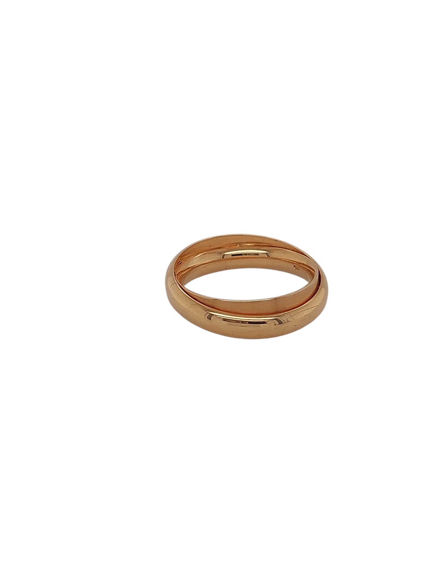 14kt bicolor ring rood en geelgoud