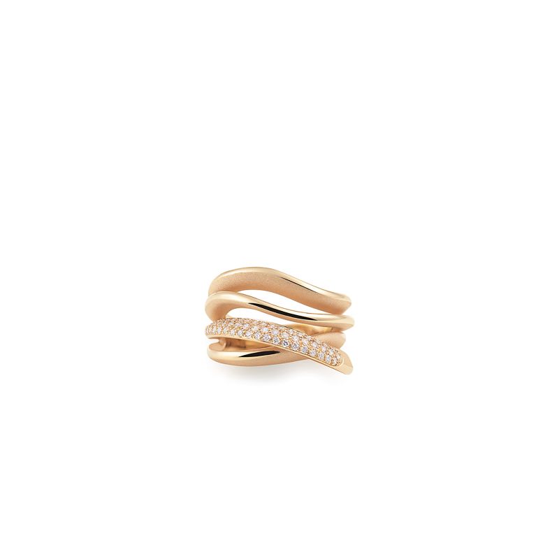 Firenze Galaxy Ring, 18Kt Orange Apricot Gold with pavé Diamonds

Dia ct. 0.48