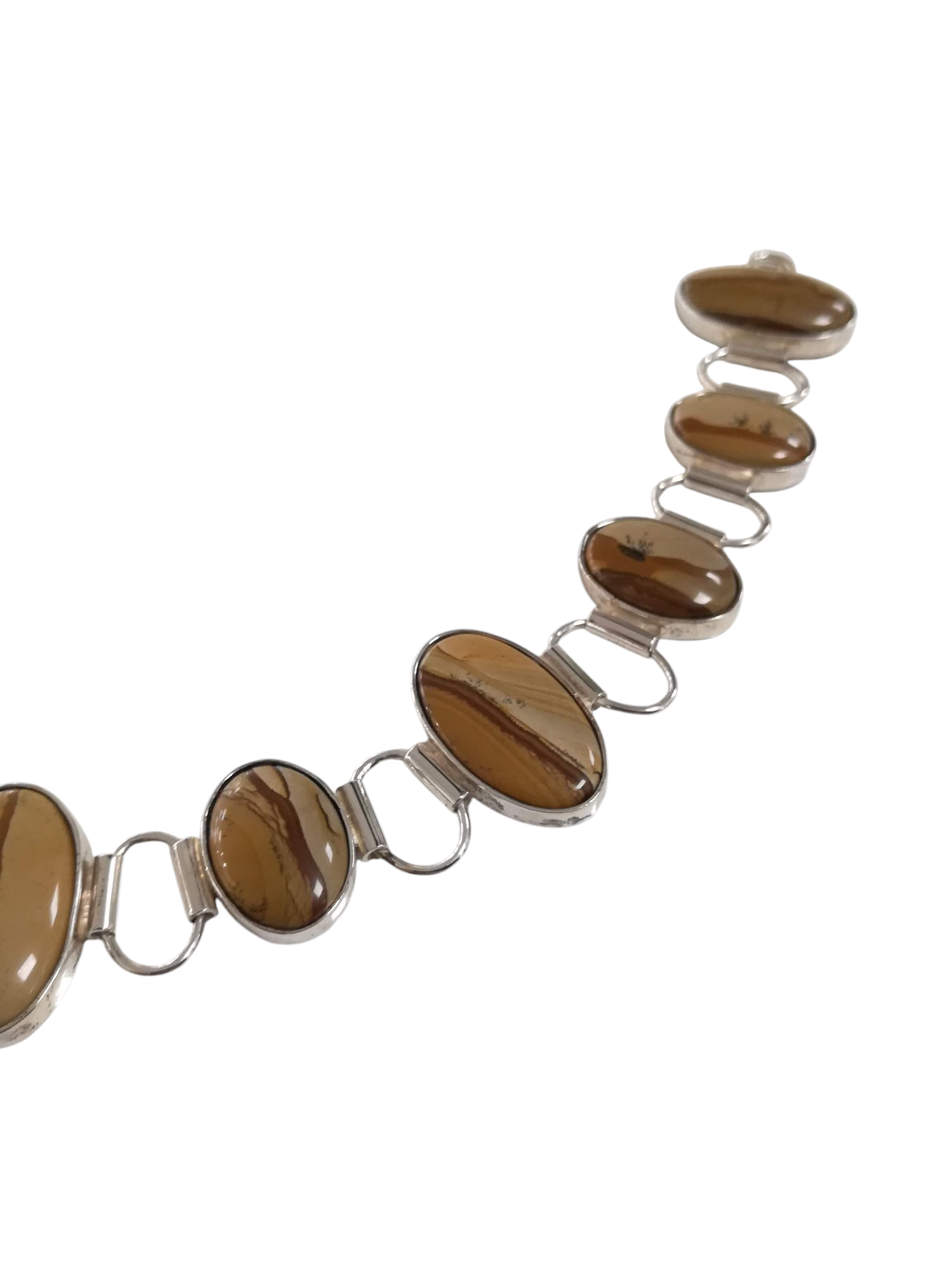 Zilver armband met landschap-agaat