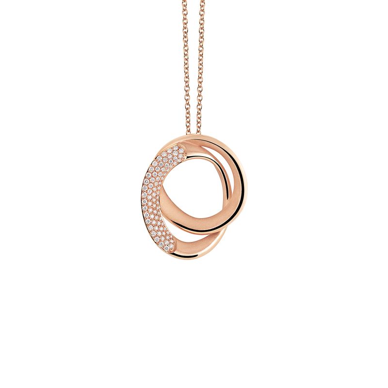 Firenze Galaxy Pendant, 18Kt Orange Apricot Gold with pavé Diamonds

Dia ct. 0.16