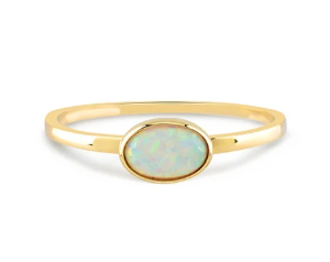 Gouden ring opalite ovaa