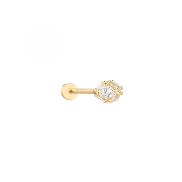 Deze goudkleurige piercing met steentjes, modelnummer 70801412, valt onder de categorie JUWELEN en is een type STUD_OORBELLEN. Perfect voor een stijlvolle en verfijnde look en ideaal om te dragen bij zowel casual als formele gelegenheden. Combineer met andere gouden accessoires voor een samenhangende uitstraling. Een must-have voor elke sieradencollectie!