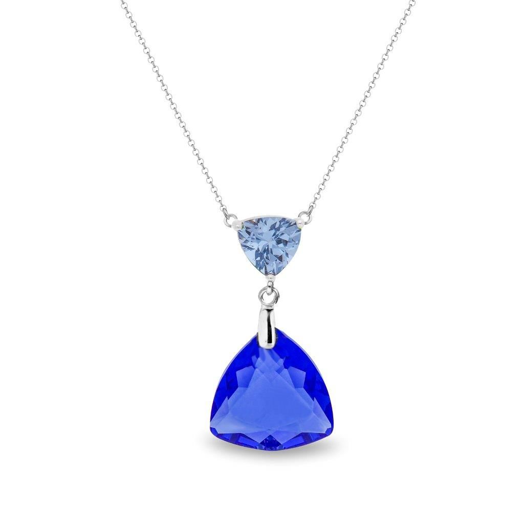 Spark TRIGONE Necklace Sapphire 