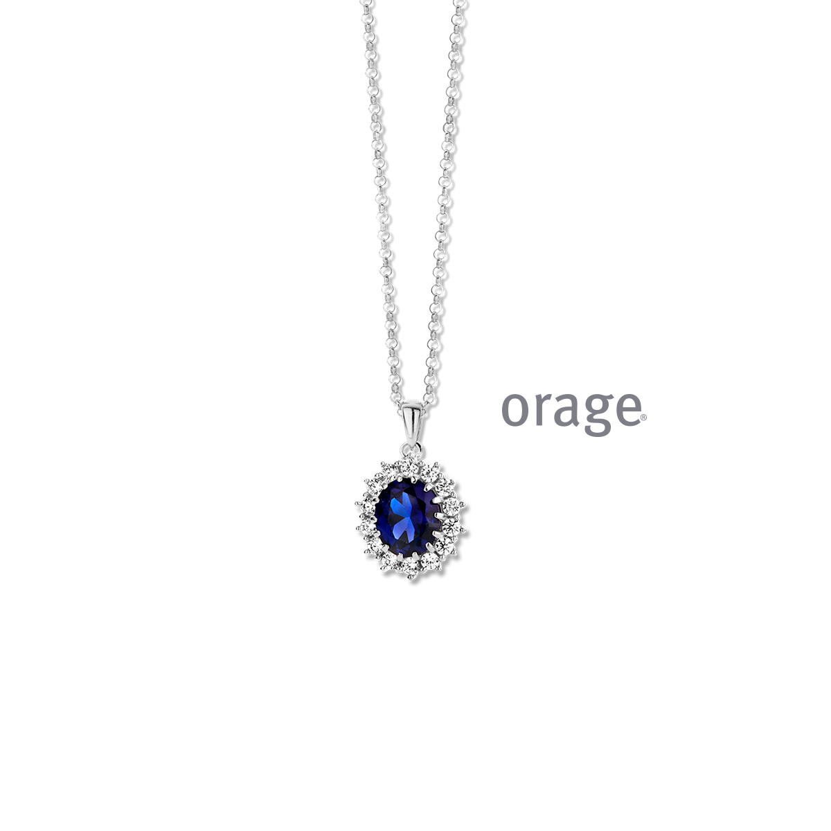 Orage Collier zilver - BA306