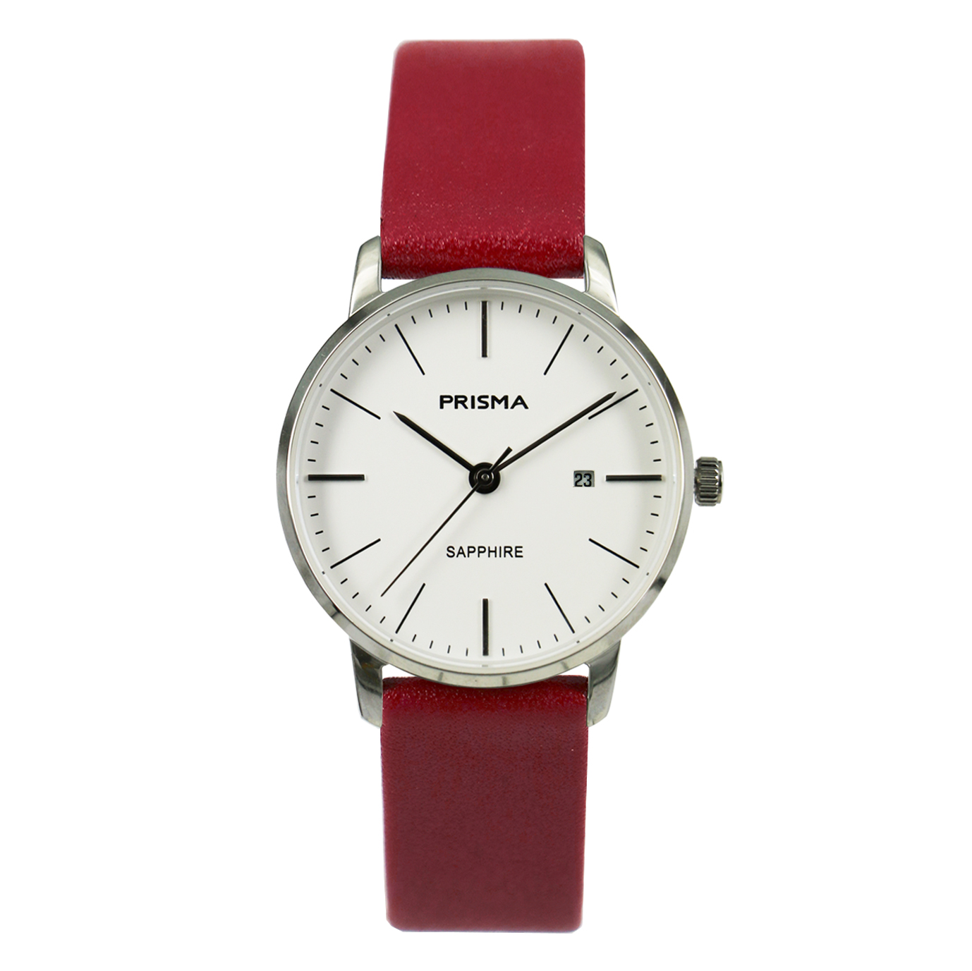 Prisma horloge P.2095.706E dames Edelstaal saffierglas 5 ATM 

Algemeen
Geslacht: heren/dames
Model: P.2095
EAN: 8716667171046

Voordelen
- echt lederen band band 
- wijzerplaat wit met zilvere streepjes
- glas is zeer krasvast
- Geschiktvoor polsomtrek (max. 200 mm)
- 5ATM waterdicht: handenwassen, regen
- quartz
- maat kast 33mm (breedte) 7,5mm (dikte)

