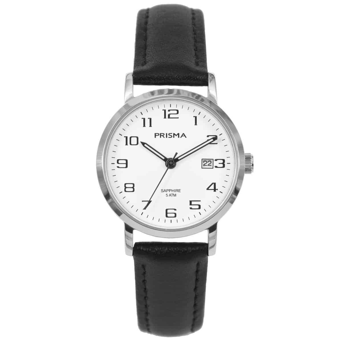 Prisma dames P.1738 horloge edelstaal saffierglas 5 ATM 		
		
Algemeen		
Artikelnummer: P.1738		
Geslacht: dames		
Uurwerk: Miyota (GL10   ) 		
Lichtfunctie: glow in the dark (Wijzers)		
Waterbestendigheid: 5 ATM/BAR		
		
