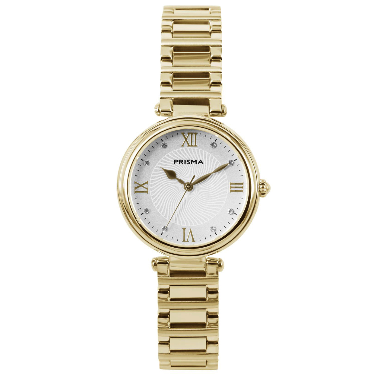 Prisma horloge P1187 Mayflower dames edelstaal (met zwitsers uurwerk) 

Algemeen
Geslacht: dames
Model: P1187

Voordelen
- band edelstaal goudkleurig
- wijzerplaat zilver met goudkleurig romeinse cijfers
- zwitsers uurwerk
- handige onzichtbare klep sluiting
- extra harde duurzame laag
- luxueuze uitstraling door romeinse cijfers
- glas is krasvast
- quartz Zwitsers uurwerk
- maat kast 28 mm (breedte) 6,9 mm (dikte)

